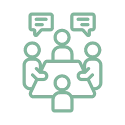 Icon representing meetings