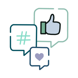 Icon representing social media